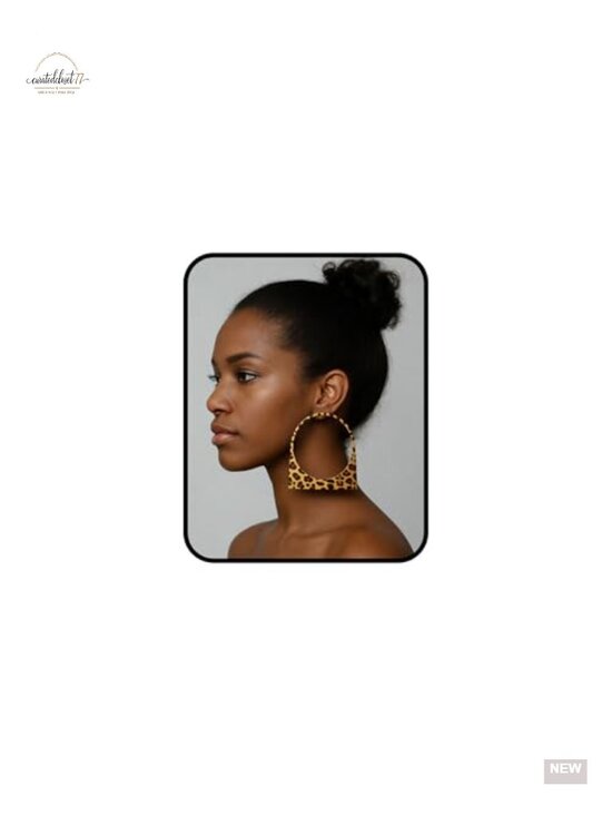 Jewelry - Chunky Large Statement Geometric Hoop Earrings, Stainless Steel Lightweight